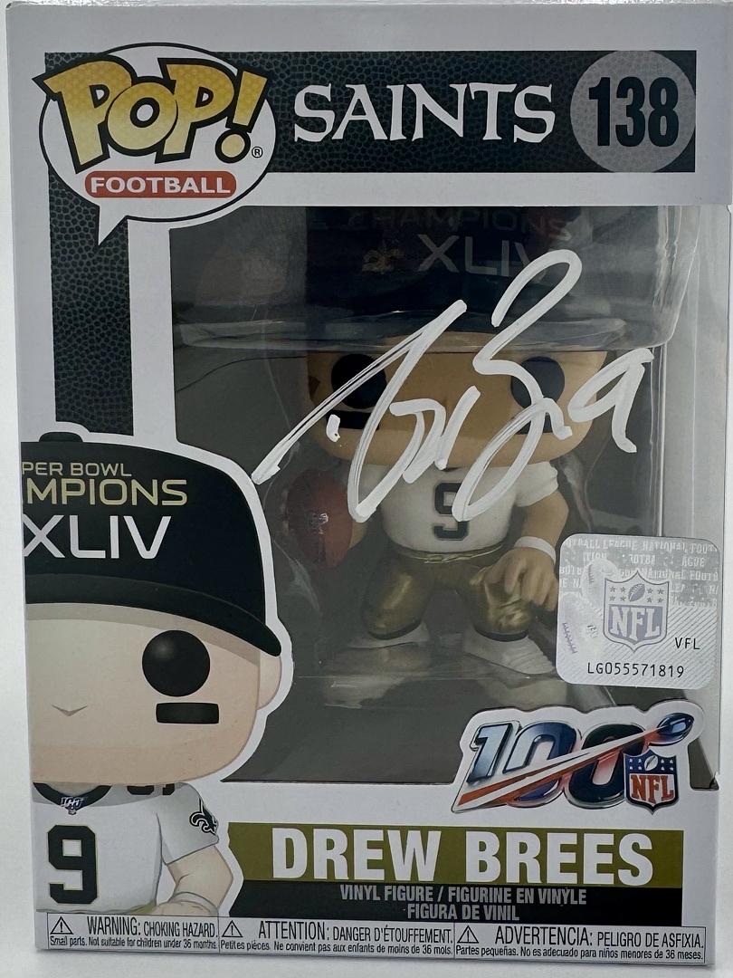 Drew Brees New Orleans Saints signed Funko Pop #138 - SWAU COA